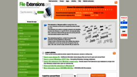 What File-extensions.org website looked like in 2021 (4 years ago)