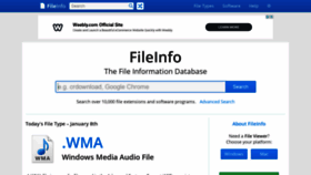 What Fileinfo.com website looked like in 2021 (3 years ago)