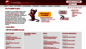 What Freebsd.org website looked like in 2021 (3 years ago)