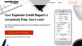 What Freecreditreport.com website looked like in 2021 (3 years ago)