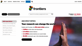 What Frontiersin.org website looked like in 2021 (3 years ago)