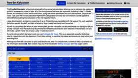 What Free-bet-calculator.co.uk website looked like in 2021 (5 years ago)