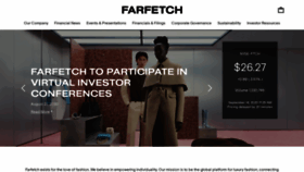 What Farfetchinvestors.com website looked like in 2021 (3 years ago)