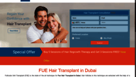 What Fuehairtransplantindubai.com website looked like in 2021 (3 years ago)