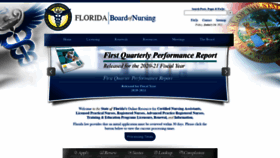 What Floridasnursing.gov website looked like in 2021 (3 years ago)