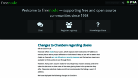 What Freenode.net website looked like in 2021 (3 years ago)