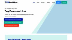 What Fbpostlikes.com website looked like in 2021 (3 years ago)