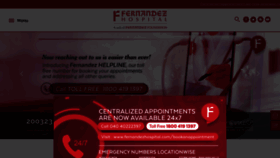 What Fernandezhospital.com website looked like in 2021 (3 years ago)
