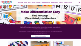 What Funlearningforkids.com website looked like in 2021 (3 years ago)