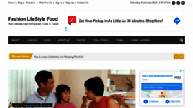 What Fashionlifestylefood.com website looked like in 2021 (3 years ago)