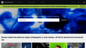 What Freeimages.com website looked like in 2021 (3 years ago)