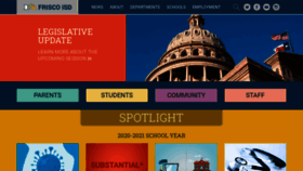 What Friscoisd.org website looked like in 2021 (3 years ago)