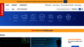 What Forums.lenovo.com website looked like in 2021 (3 years ago)
