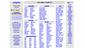 What Fortcollins.craigslist.org website looked like in 2021 (3 years ago)