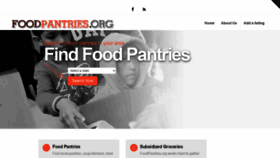 What Foodpantries.org website looked like in 2021 (3 years ago)