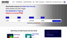 What Freeonlineparttimejobs.com website looked like in 2021 (3 years ago)