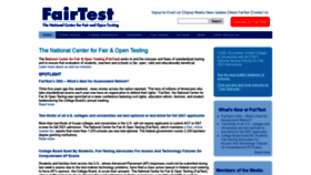 What Fairtest.org website looked like in 2021 (3 years ago)