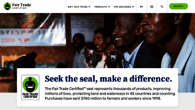 What Fairtradecertified.org website looked like in 2021 (3 years ago)