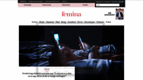 What Femina.dk website looked like in 2021 (3 years ago)