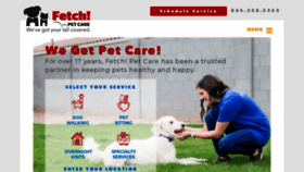 What Fetchpetcare.com website looked like in 2021 (3 years ago)