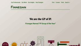 What Finnegan.com website looked like in 2021 (3 years ago)