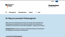 What Foerderdatenbank.de website looked like in 2021 (3 years ago)