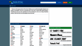 What Fonts4free.net website looked like in 2021 (3 years ago)