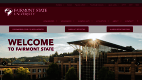 What Fairmontstate.edu website looked like in 2021 (3 years ago)