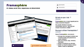 What Framasphere.org website looked like in 2021 (3 years ago)
