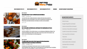 What Fastfoodmenupreise.de website looked like in 2021 (3 years ago)