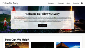 What Followmeaway.com website looked like in 2021 (3 years ago)