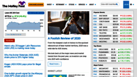 What Fool.com.au website looked like in 2021 (5 years ago)