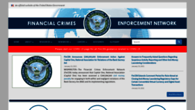 What Fincen.gov website looked like in 2021 (3 years ago)