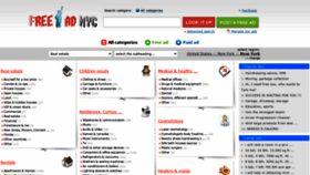 What Freeadnyc.com website looked like in 2021 (3 years ago)