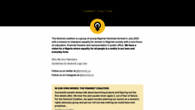What Feministcoalition2020.com website looked like in 2021 (5 years ago)