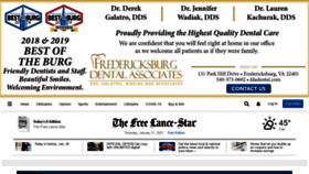 What Fredericksburg.com website looked like in 2021 (3 years ago)