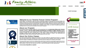 What Familyaffairs.org website looked like in 2021 (5 years ago)