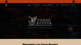 What Fuegoazteca.com website looked like in 2021 (3 years ago)