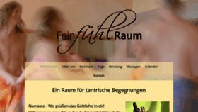 What Feinfuehlraum.de website looked like in 2021 (3 years ago)