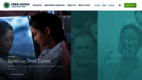 What Fredhutch.org website looked like in 2021 (3 years ago)