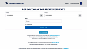 What Forsinkelsesrente.no website looked like in 2021 (3 years ago)