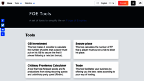 What Foe.tools website looked like in 2021 (3 years ago)