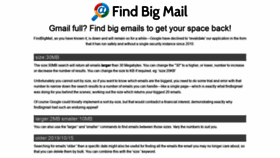 What Findbigmail.com website looked like in 2021 (3 years ago)