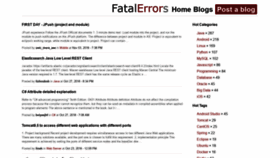What Fatalerrors.org website looked like in 2021 (3 years ago)