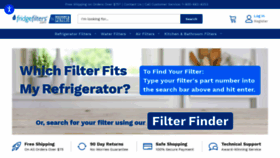 What Fridgefilters.com website looked like in 2021 (3 years ago)