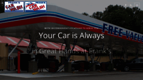 What Frankscarwash.com website looked like in 2021 (3 years ago)