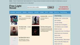 What Freelightnovel.net website looked like in 2021 (3 years ago)