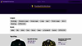 What Footballkitarchive.com website looked like in 2021 (3 years ago)