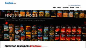 What Freefood.org website looked like in 2021 (3 years ago)