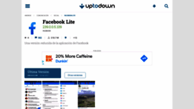 What Facebook-lite.uptodown.com website looked like in 2021 (3 years ago)